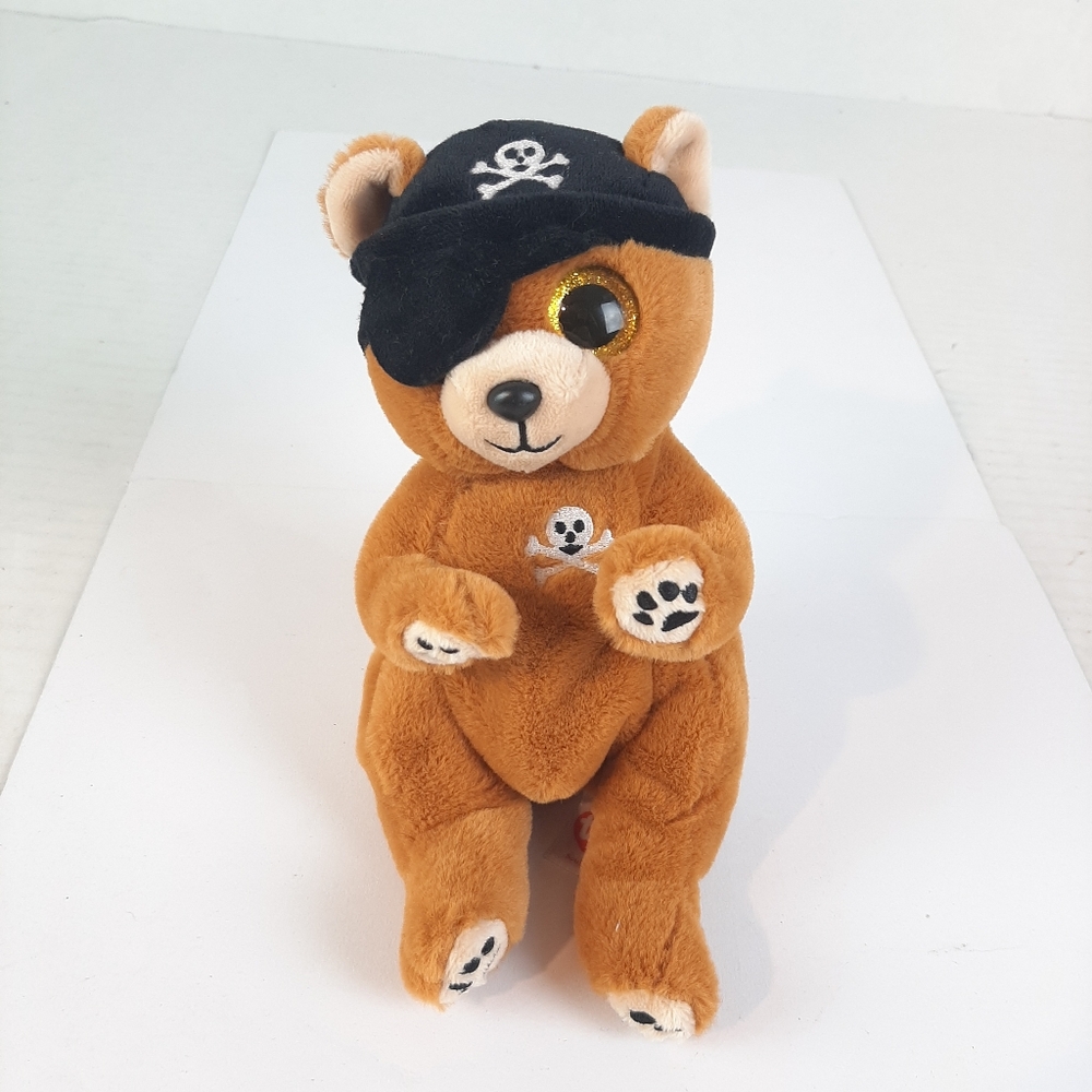 🍀Ty Beanie Bellies SCULLY the Pirate Bear 8" Beanbag Plush Stuffed Animal P1